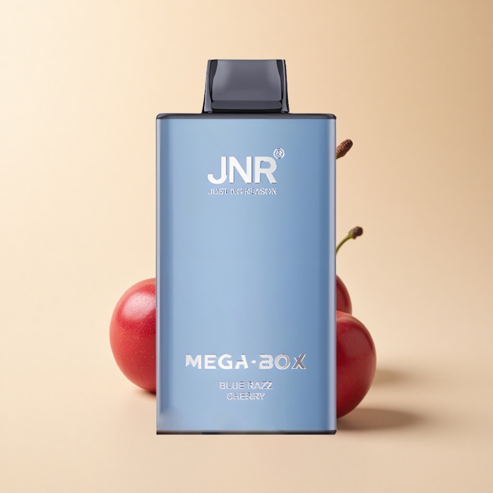 JNR Mega Box 25000 Puffs 30ml Blåbringebær Kirsebær