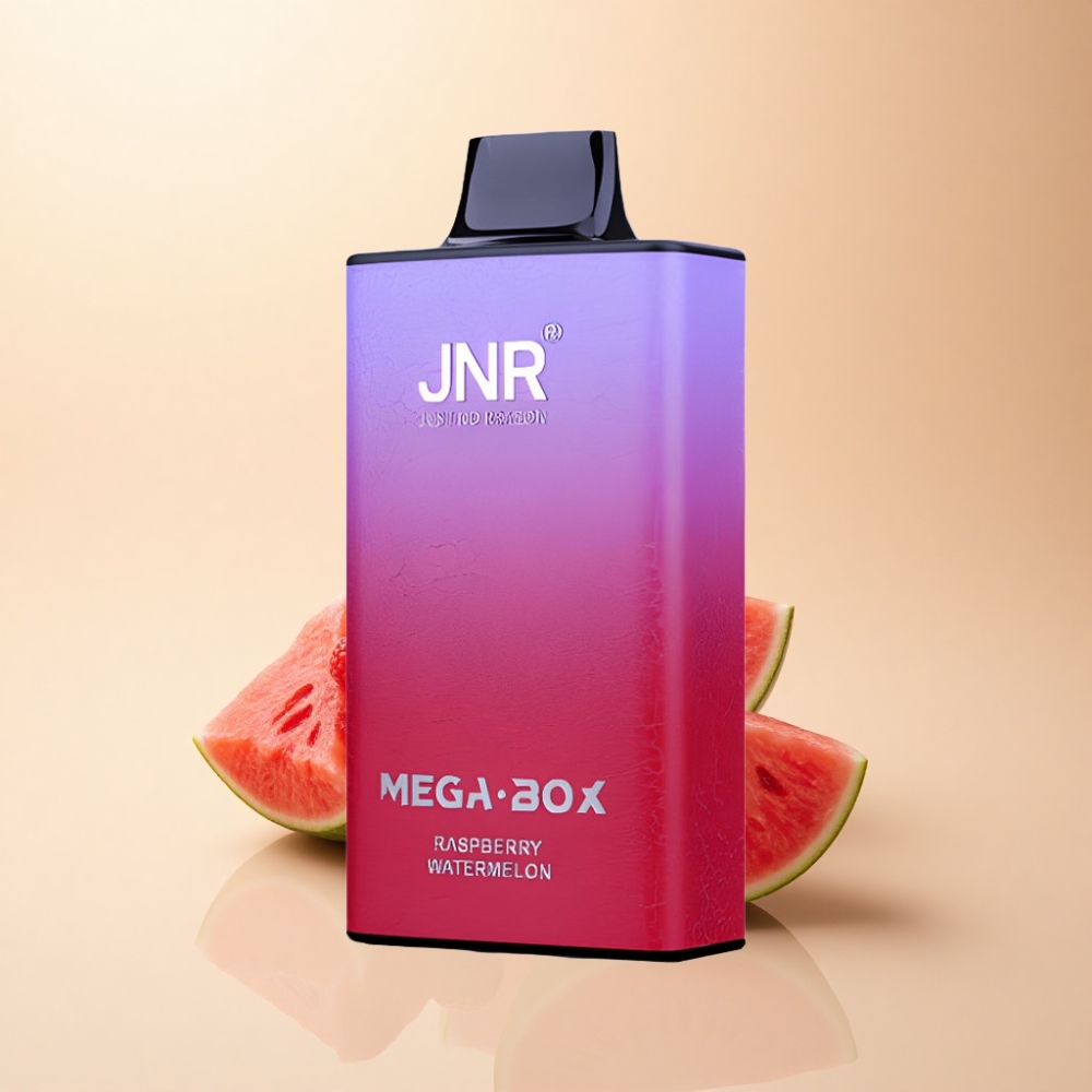JNR Mega Box 25000 Puffs 30ml Bringebær Vannmelon