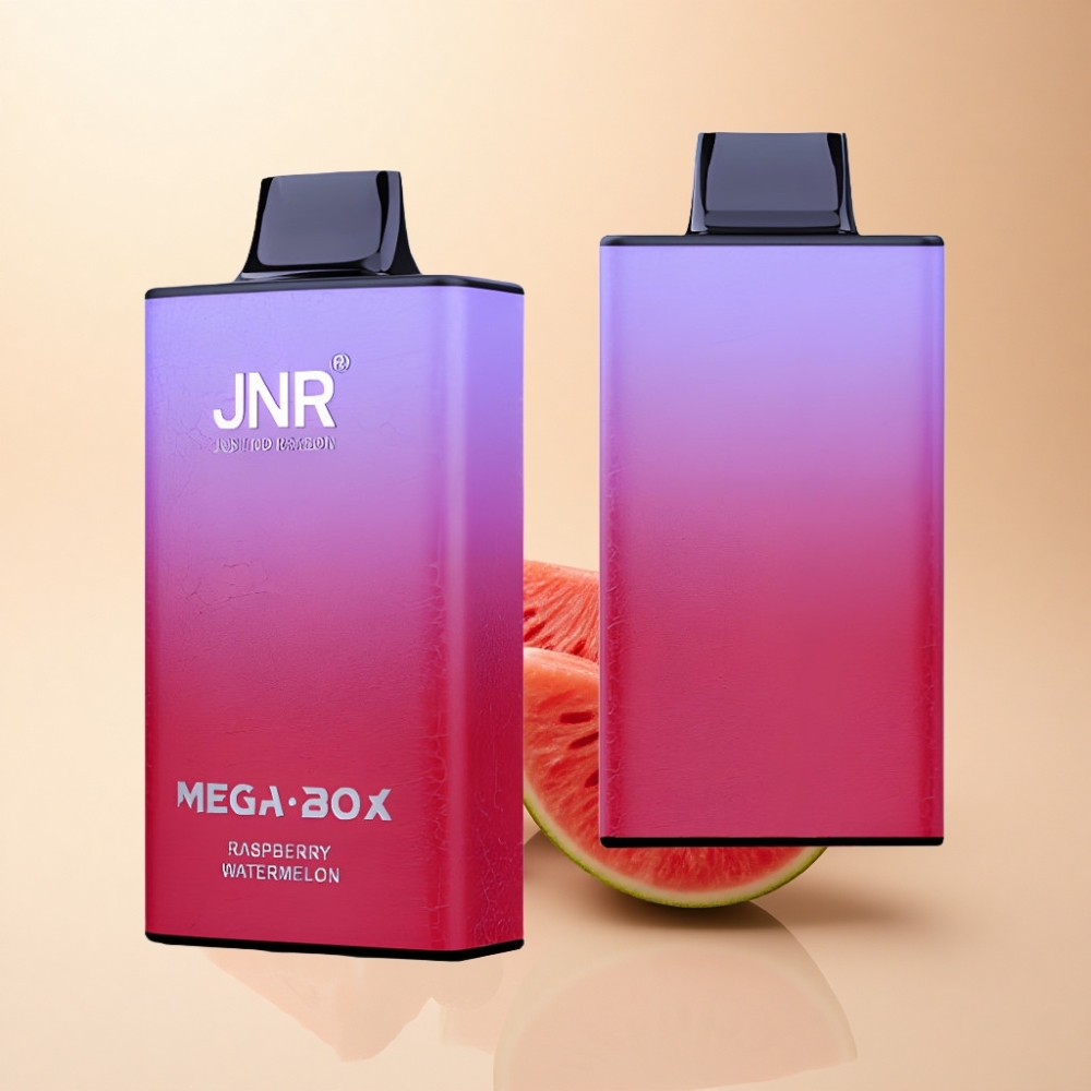 JNR Mega Box 25000 Puffs 30ml Bringebær Vannmelon
