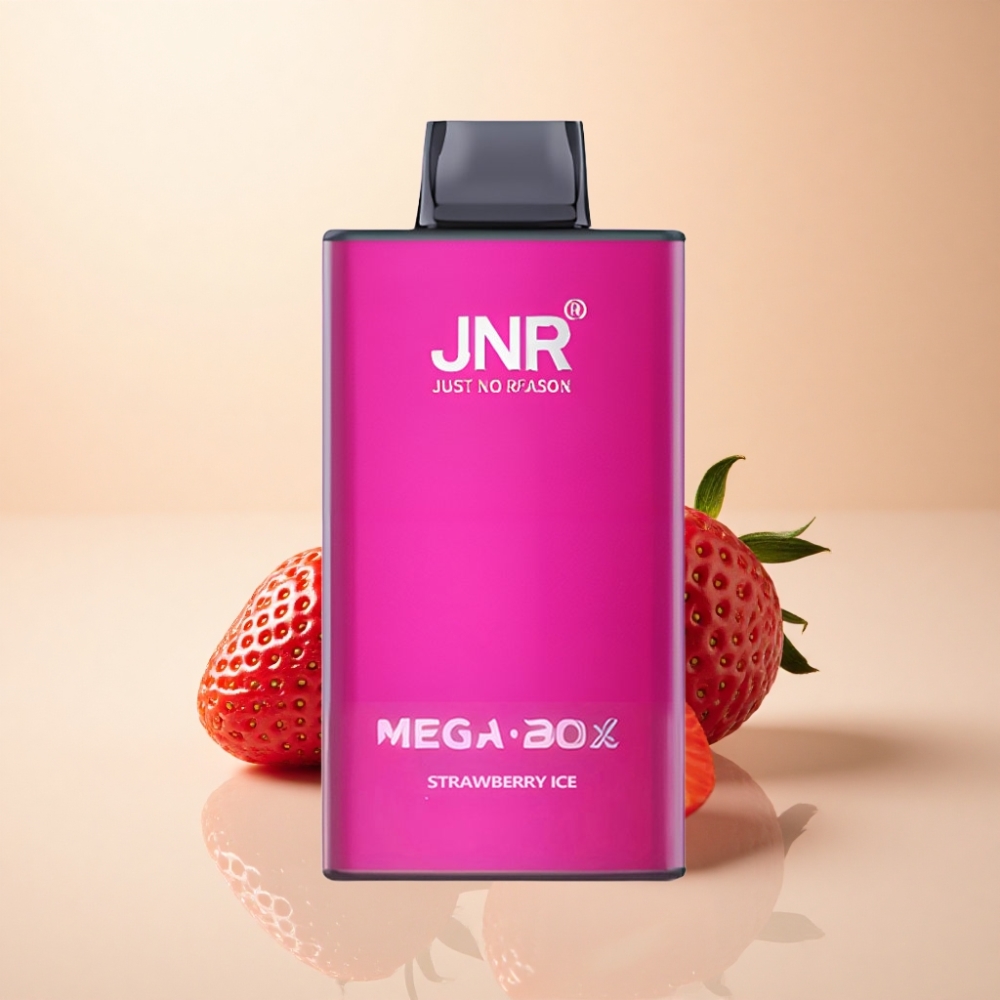 JNR Mega Box 25000 Puffs 30ml Jordbær Is