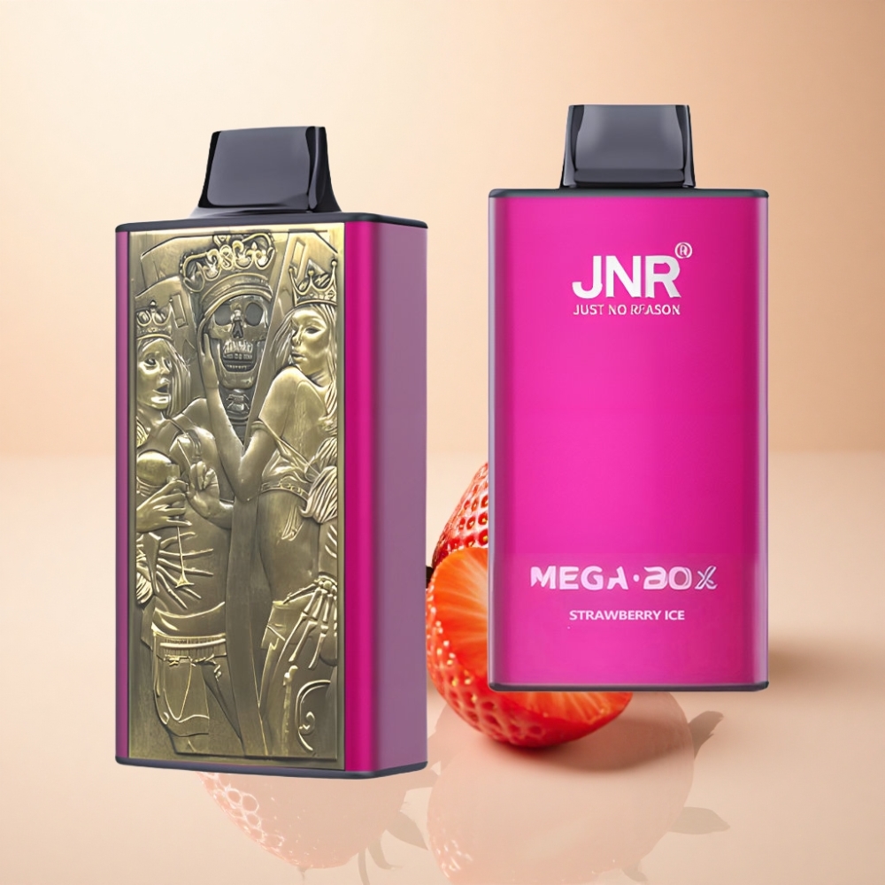 JNR Mega Box 25000 Puffs 30ml Jordbær Is