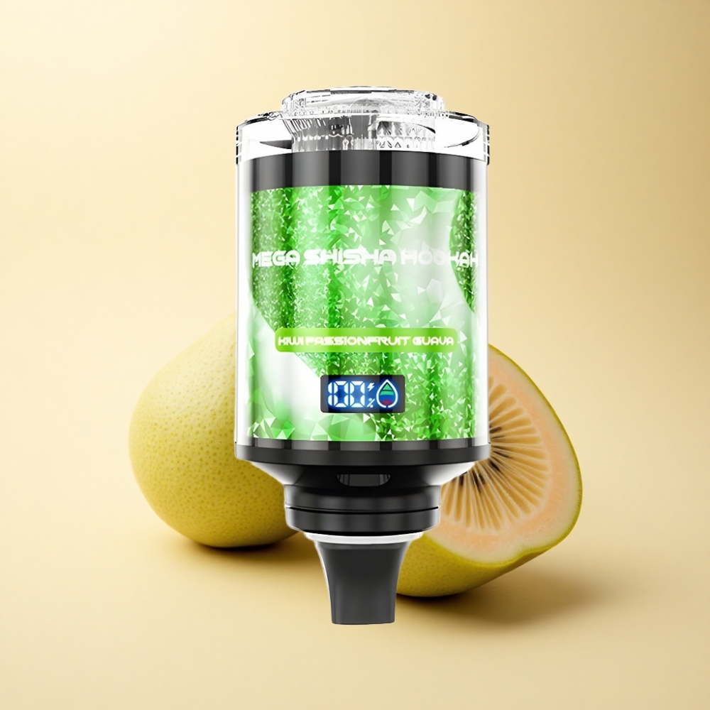 JNR Mega Shisha Hookah 100K Desktop Type-C Ladning Kiwi Pasjonsfrukt Guava