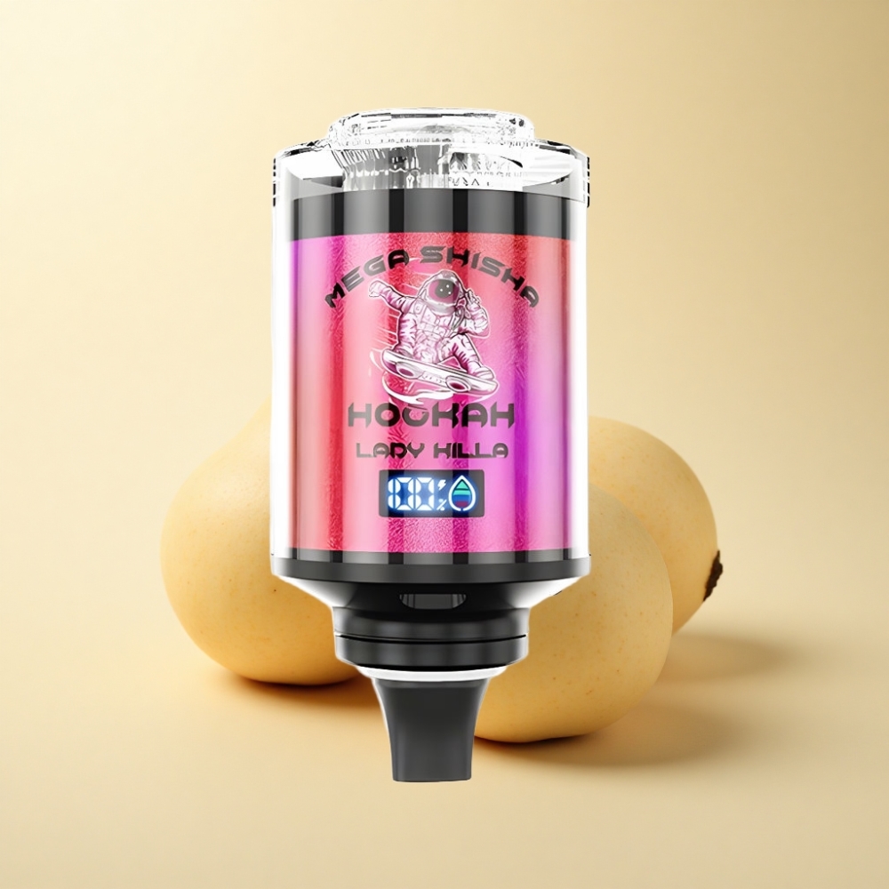 JNR Mega Shisha Hookah 100K Lady Killa Dame Dreper Type-C Hurtiglading Interaktiv Skjerm