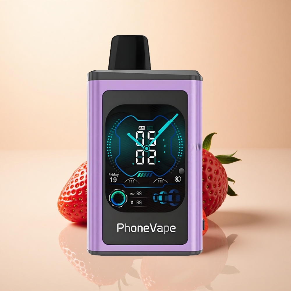 JNR PhoneVape 30000 puff App Kontrollert Jordbær Is