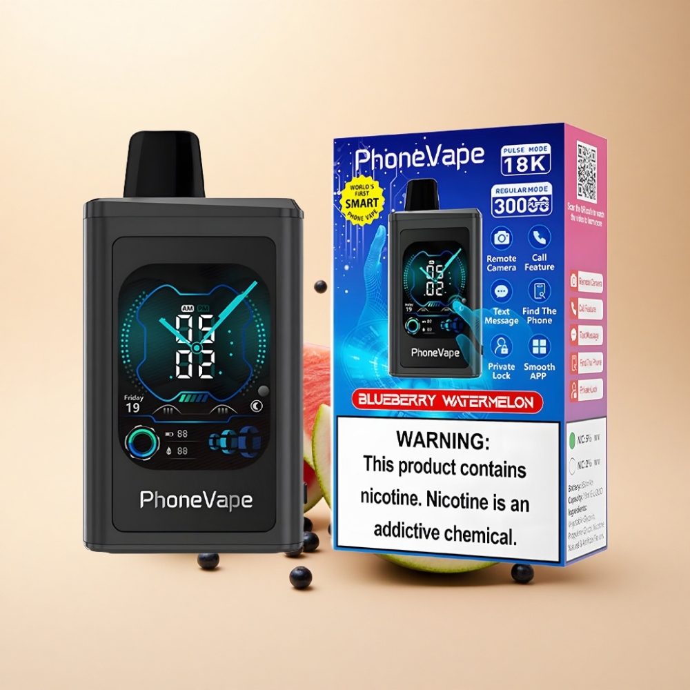 JNR PhoneVape 30000 puffs Type-C Omladbar Blåbær Vannmelon