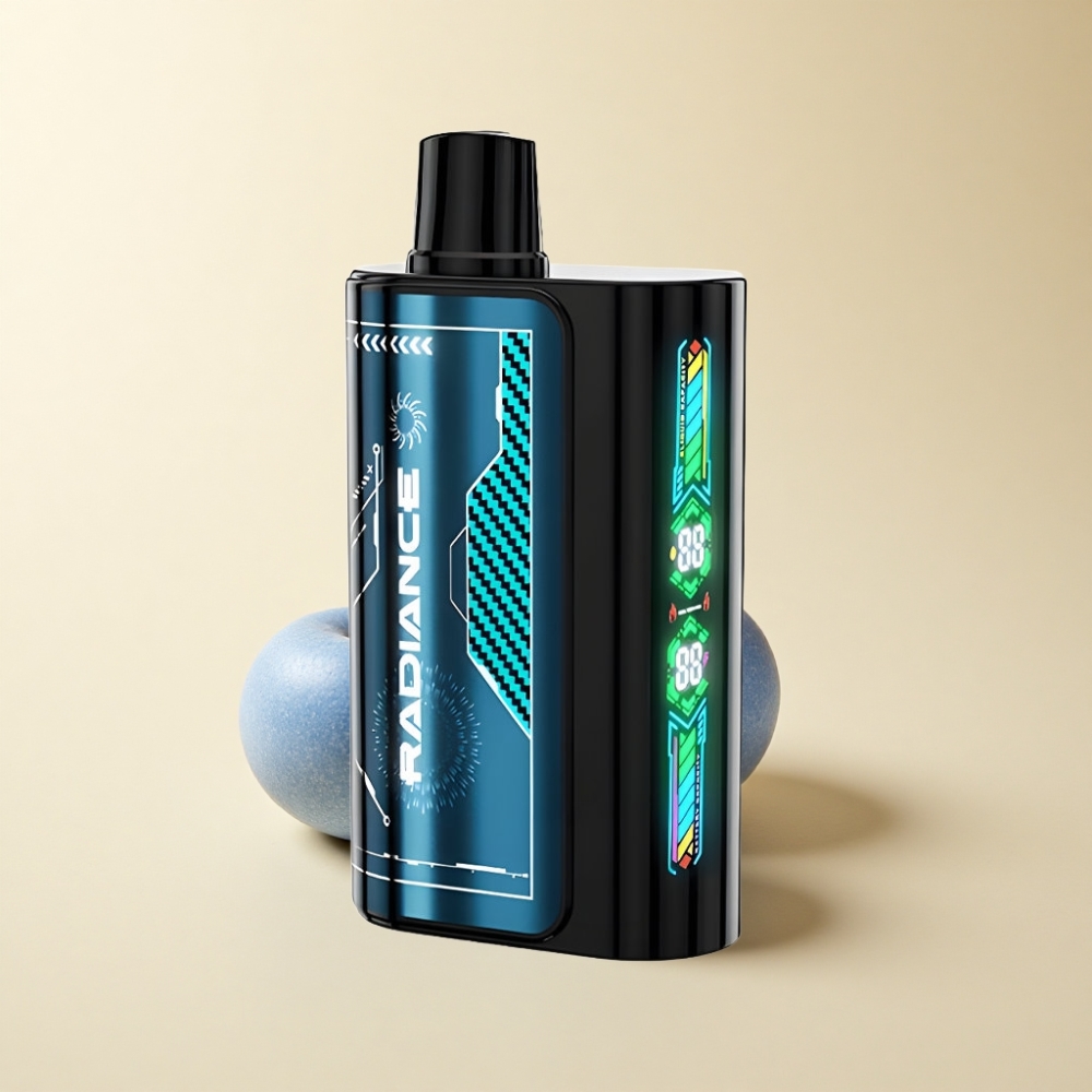 JNR Radiance 31000 Puffs 28ml Smart Skjerm BLÅ RAZBÆR IS