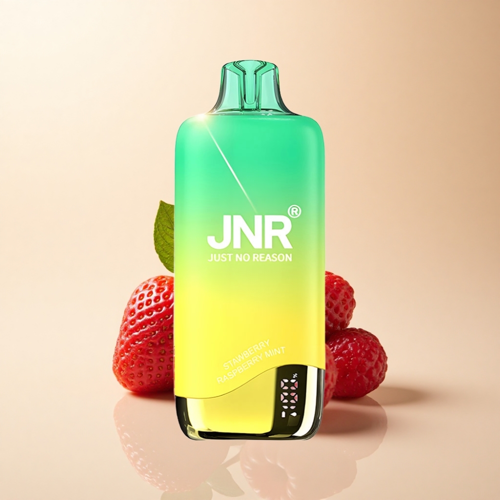 JNR Rainbow 10500 Puffs 18ml Jordbær Bringebær Mynte