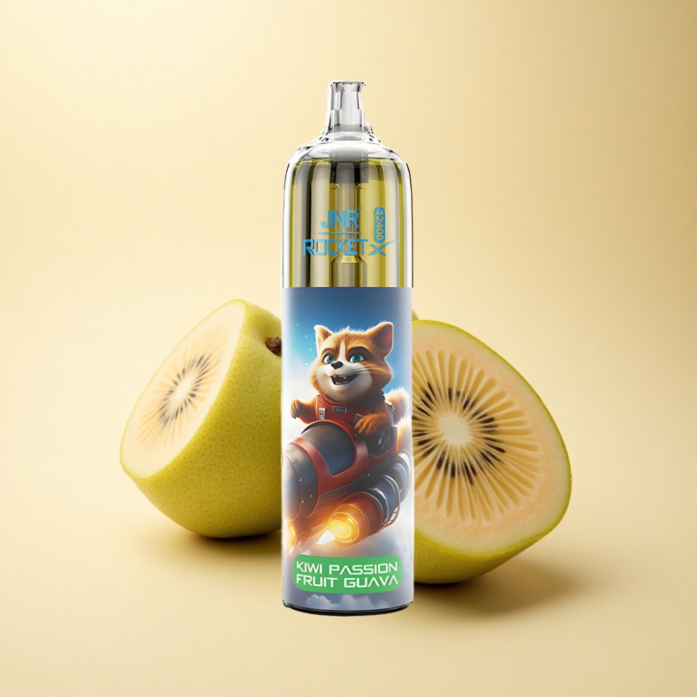 JNR Rocket-X 12400 Puffs Justerbar Luftstrøm RGB Lys Kiwi Pasjonsfrukt Guava