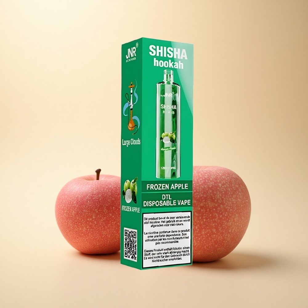 JNR Shisha Hookah 12000 Puffs 750mAh 24ml Fryst Eple