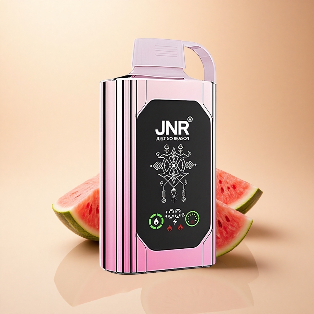 JNR Shisha Hookah Box 20500 Puffs HD Skjerm 25ml Kirsebær Vannmelon Frost
