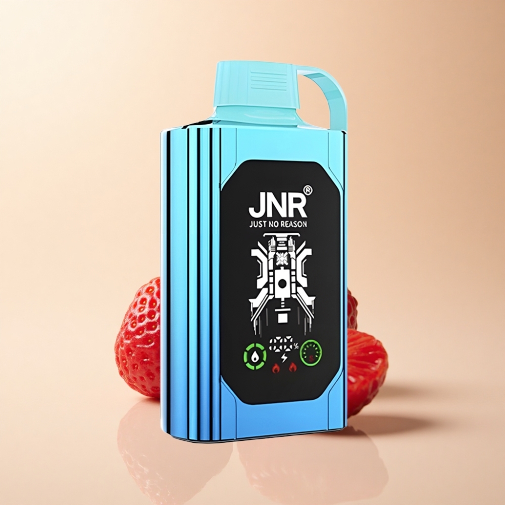 JNR Shisha Hookah Box 20500 Puffs HD Skjerm Jordbær Bringebær Godteri Type-C Hurtiglading