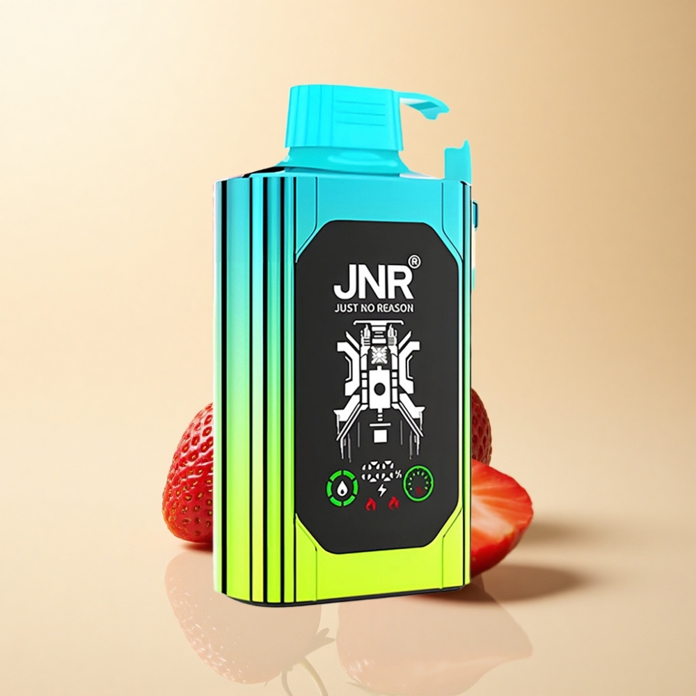 JNR Shisha Hookah Box 20500 Puffs HD Skjerm Jordbær Kiwi Type-C