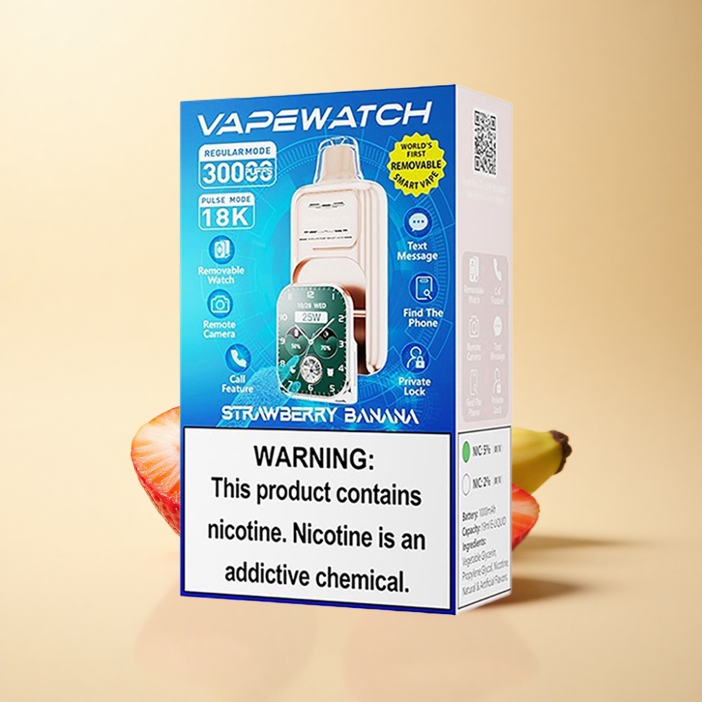 JNR VapeWatch 30 000 Puffs 19mL Jordbær Banan Type-C