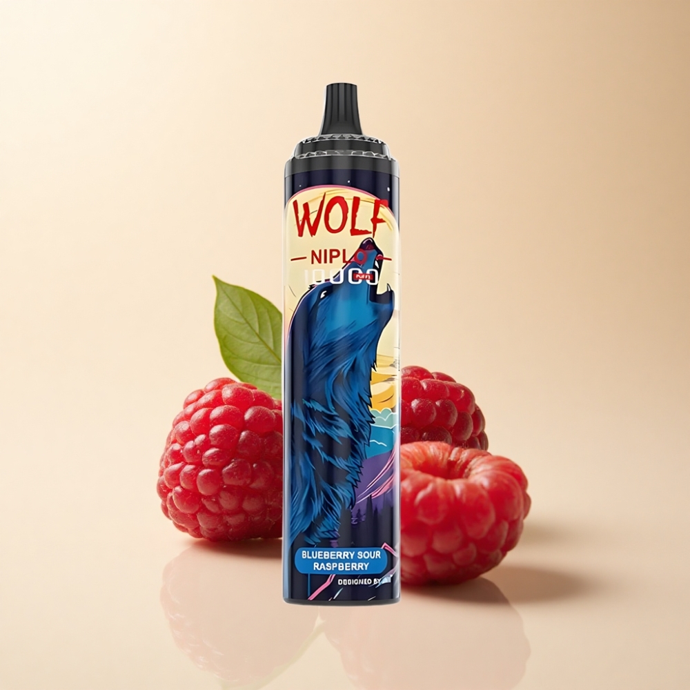 JNR Wolf Niplo 10000 Puffs 1.0 Ohm Blåbær Sur Bringebær