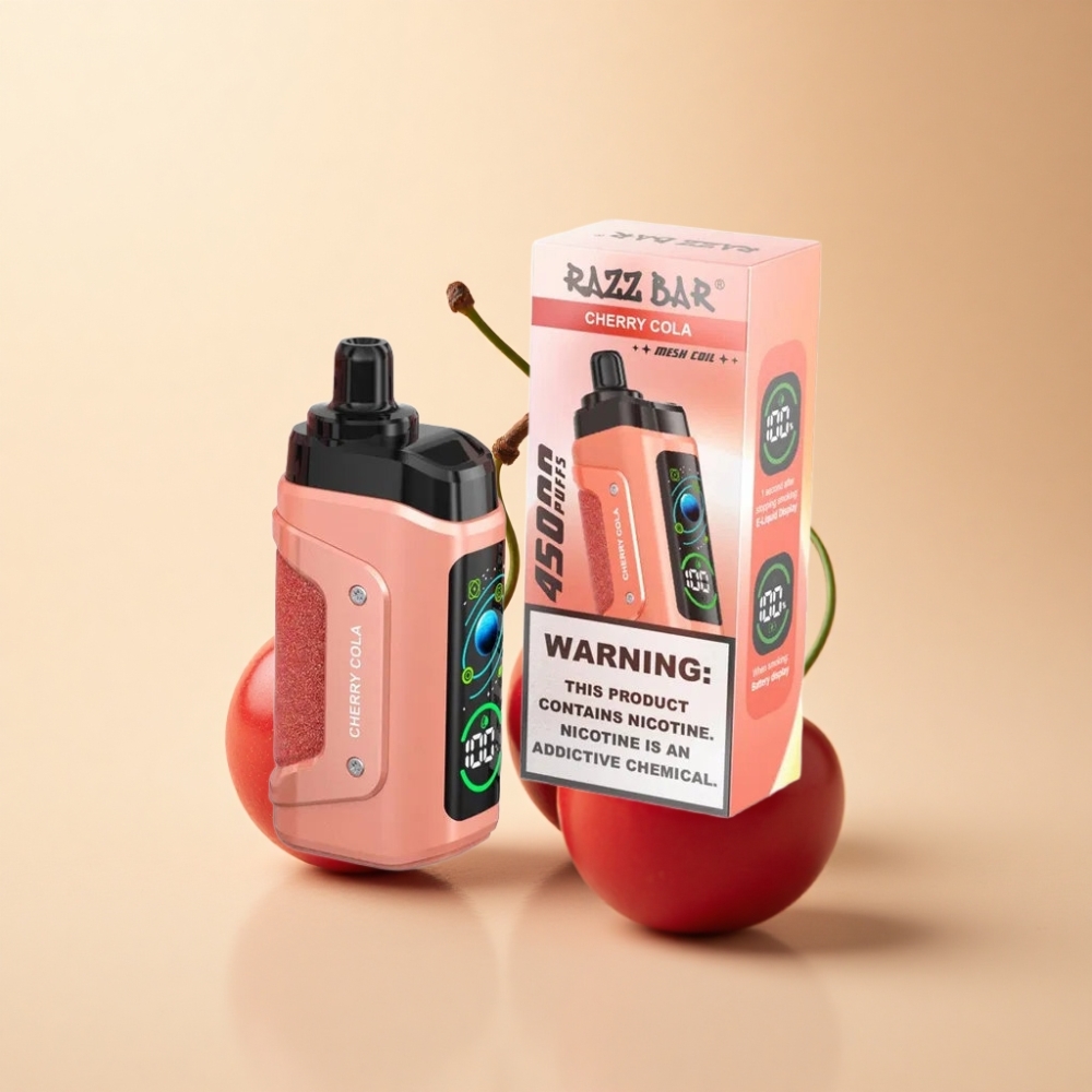 Razz Bar 45000 Puffs 1.0 Ohm Mesh Coil Type-C Kirsebær Cola