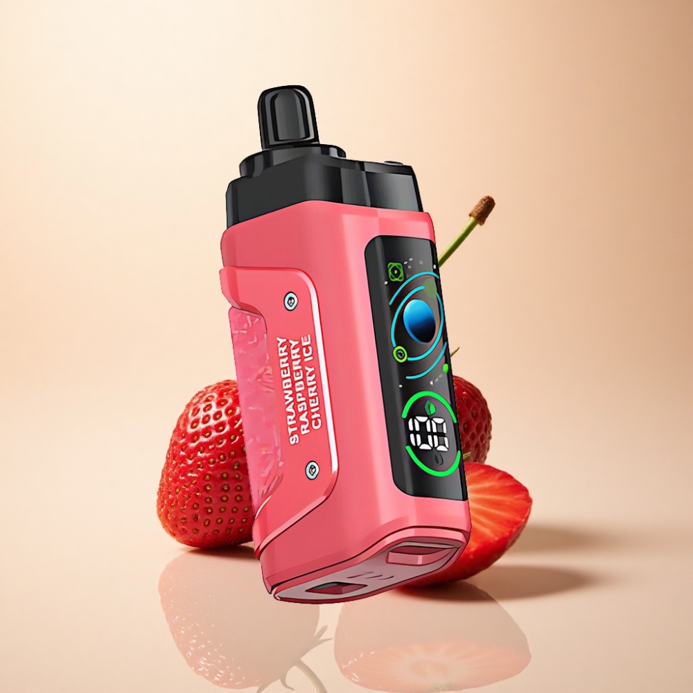 Razz Bar 45000 Puffs 1.0 Ohm Mesh Jordbær Kirsebær Is