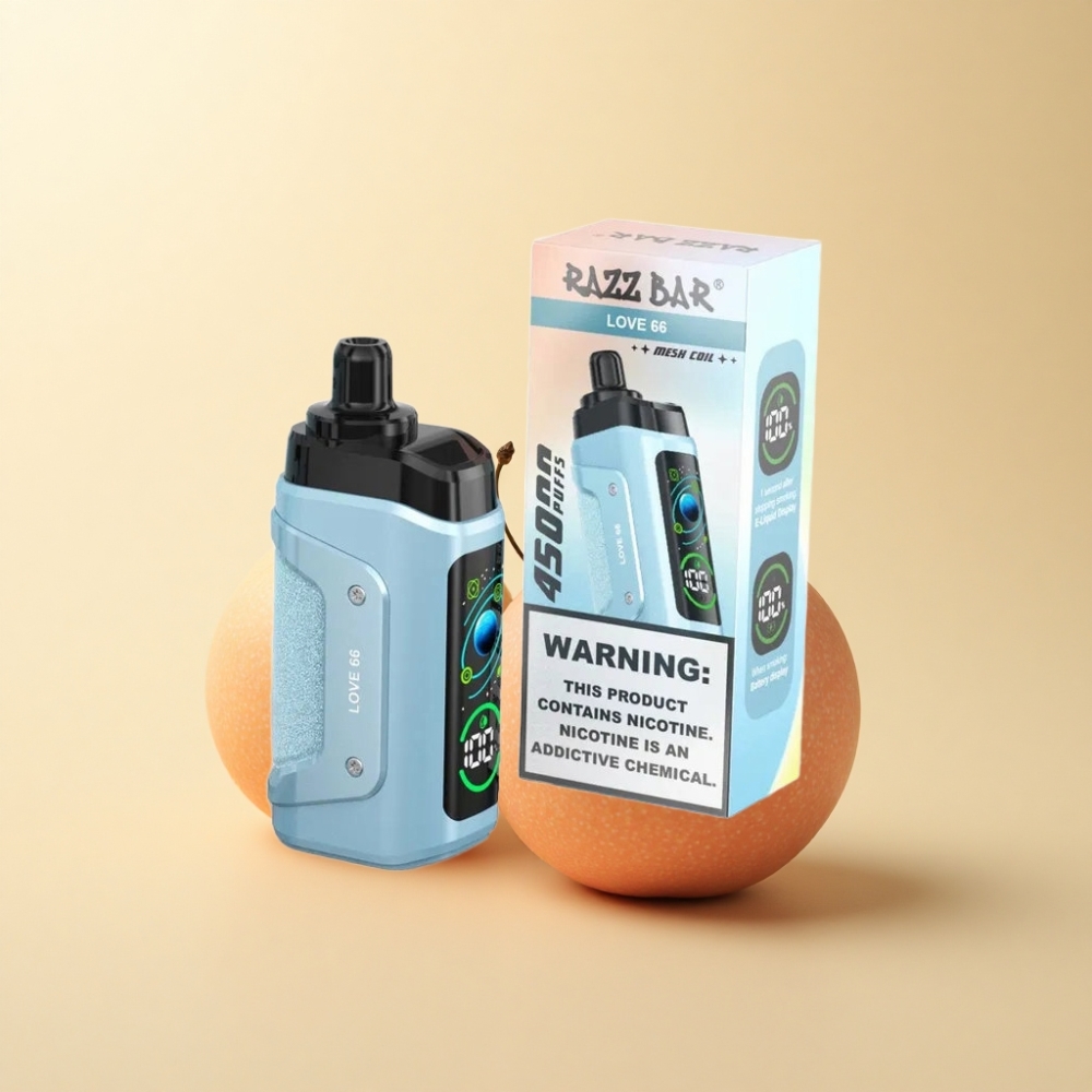 Razz Bar 45000 Puffs Justerbar Luftstrøm Kjærlighet 66