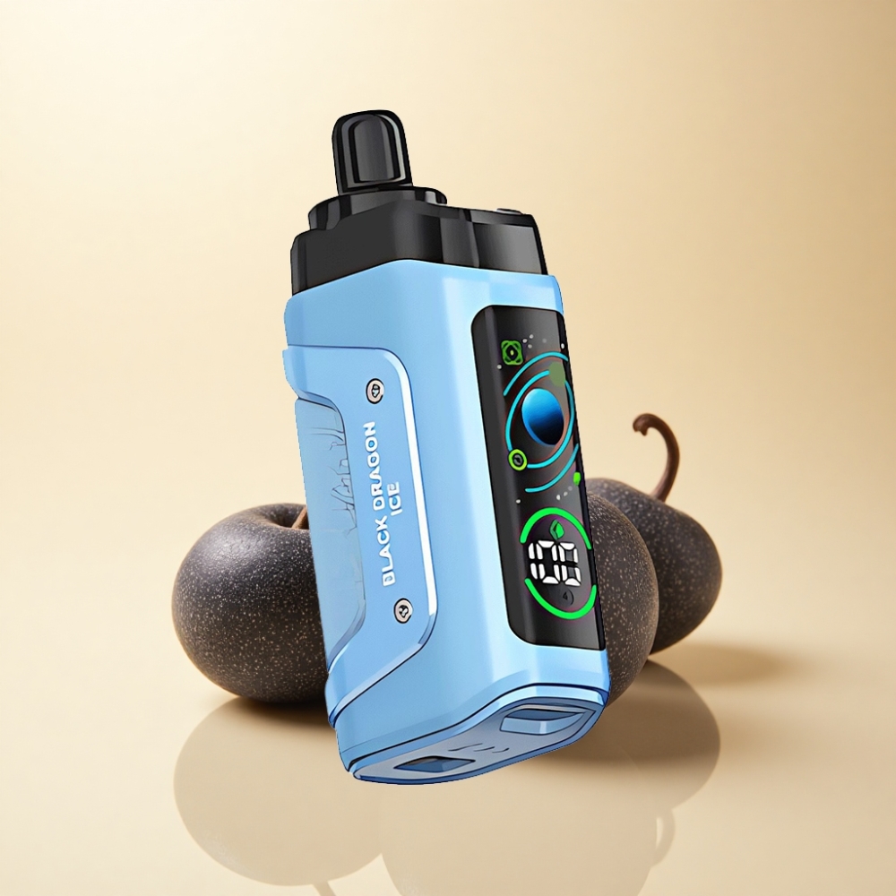 Razz Bar 45000 Puffs Justerbar Luftstrøm Svart Drage Is