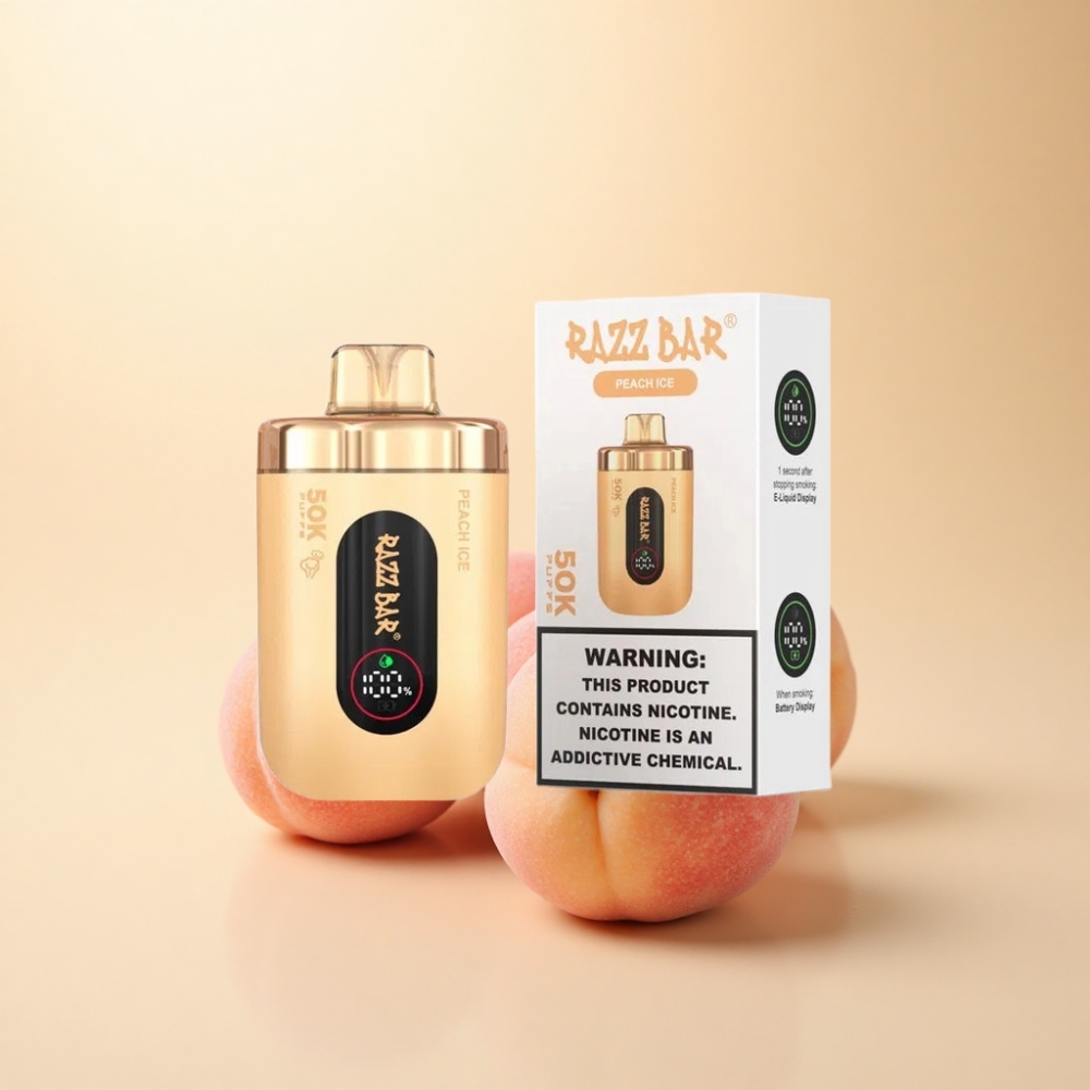 Razz Bar 50K Puffs 1.0 Ohm Fersken Is