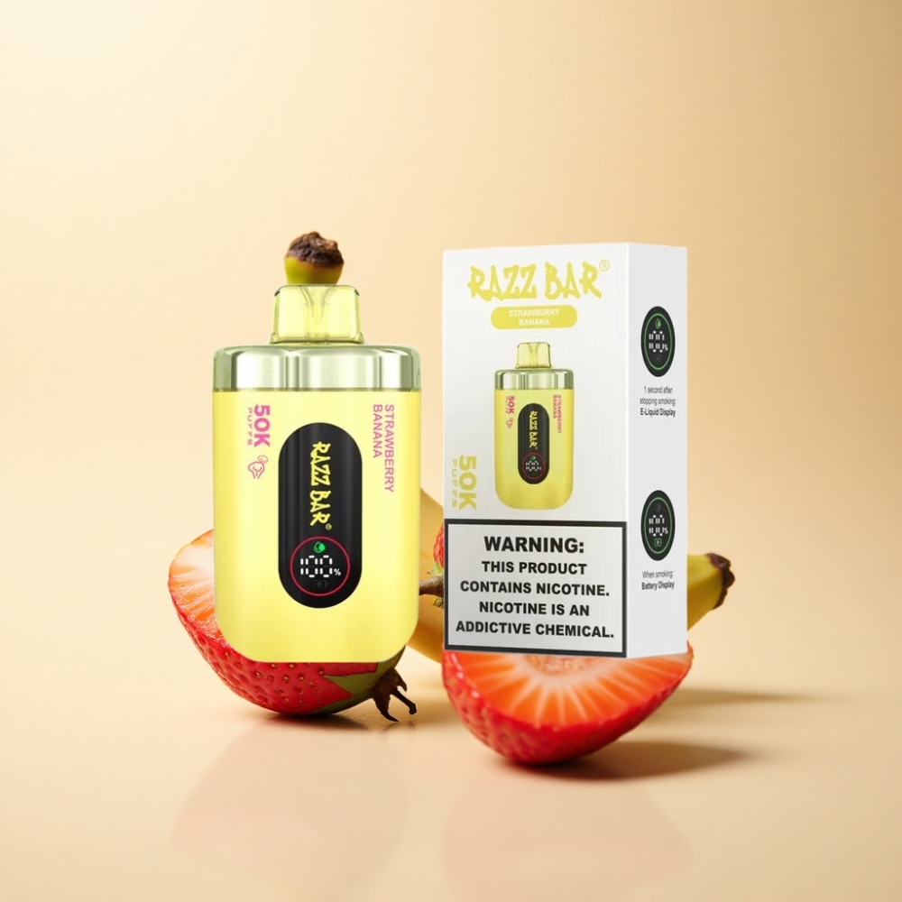 Razz Bar 50K Puffs 1.0 Ohm Jordbær Banan