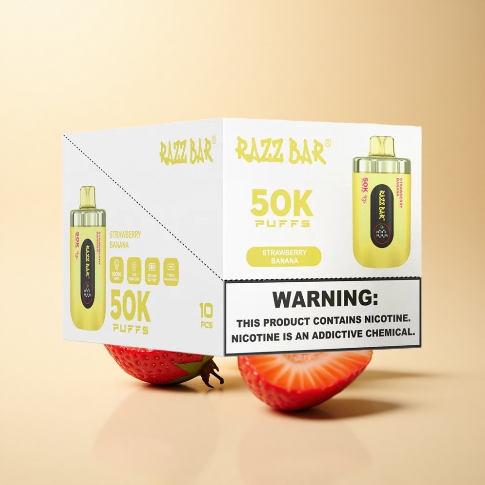Razz Bar 50K Puffs 1.0 Ohm Jordbær Banan