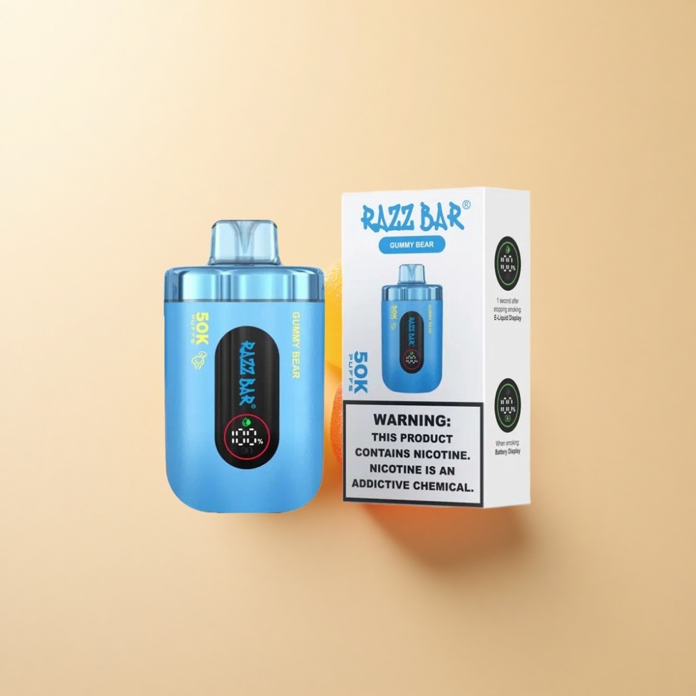 Razz Bar 50K Puffs 1.0 Ohm Mesh Tyggisbjørn