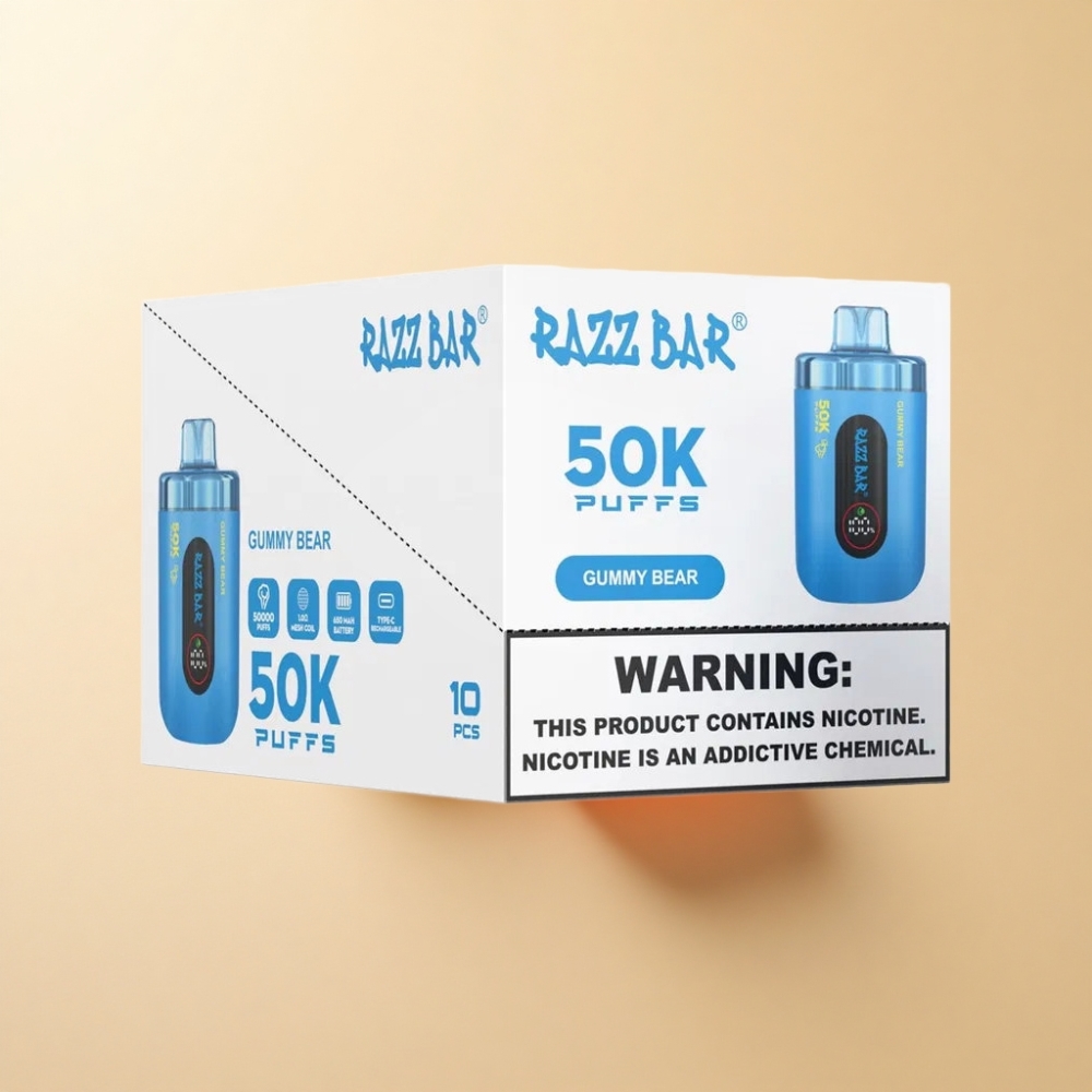 Razz Bar 50K Puffs 1.0 Ohm Mesh Tyggisbjørn