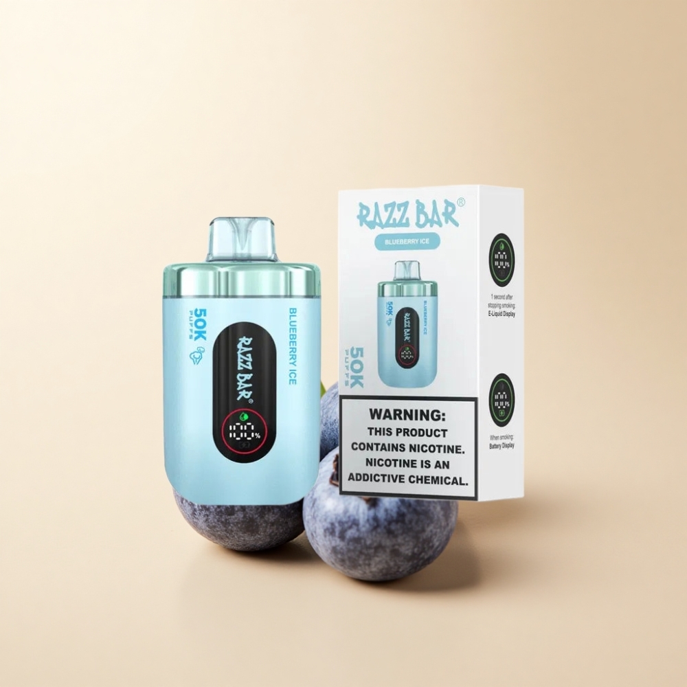 Razz Bar 50K Puffs 650 Mah Blåbær Is