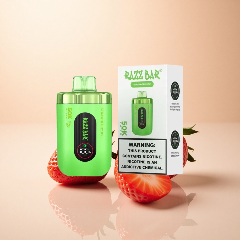 Razz Bar 50K Puffs 650 Mah Jordbæris