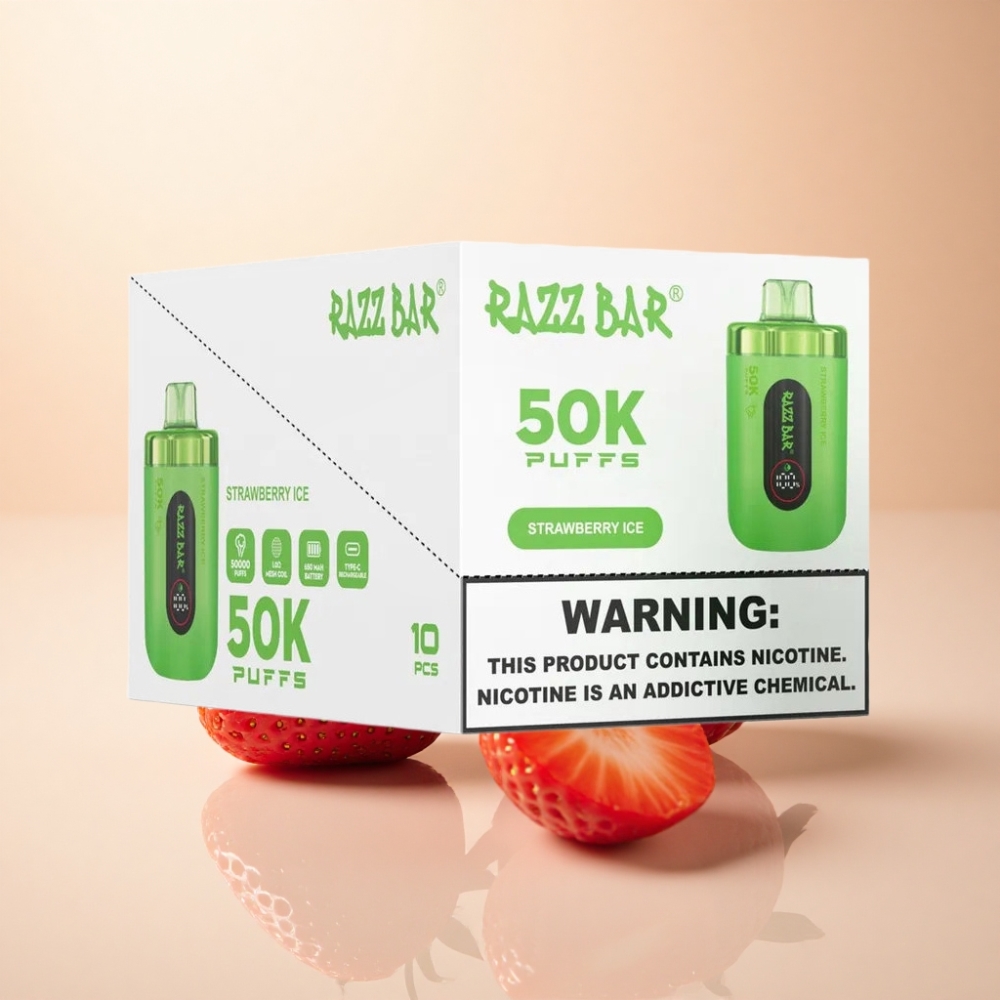 Razz Bar 50K Puffs 650 Mah Jordbæris