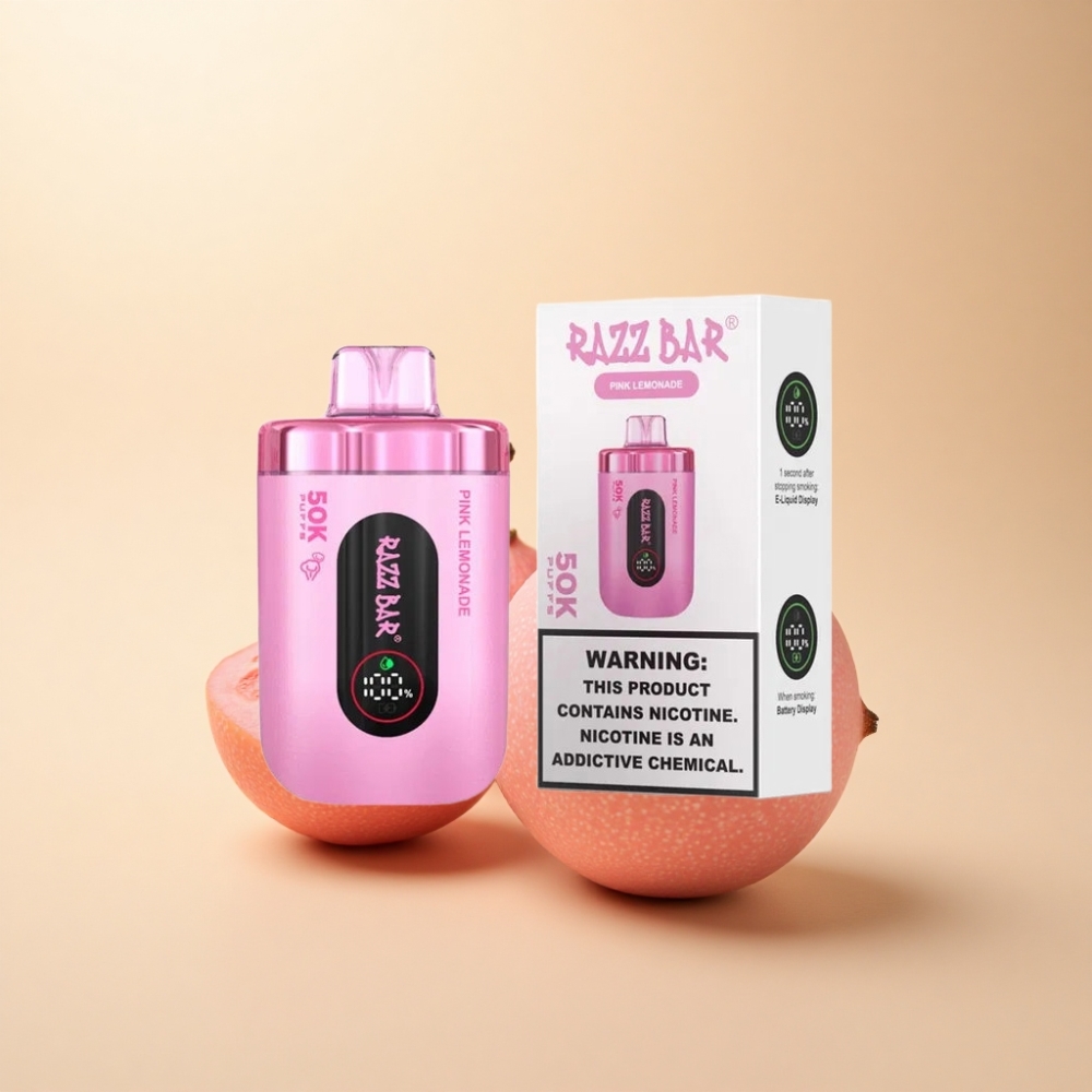 Razz Bar 50K Puffs Mesh Coil Rosa Lemonade