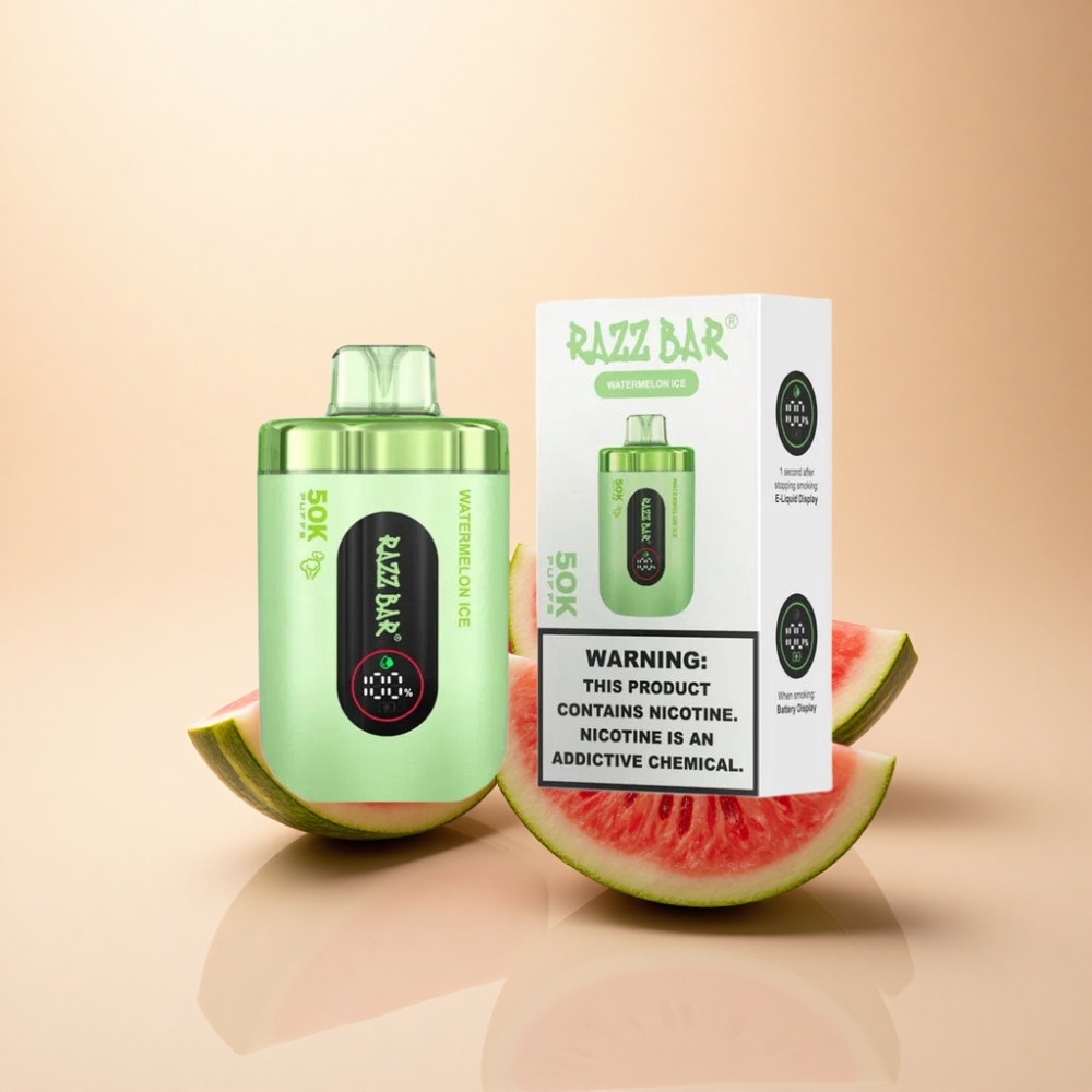 Razz Bar 50K Puffs Mesh Coil Vannmelon Is