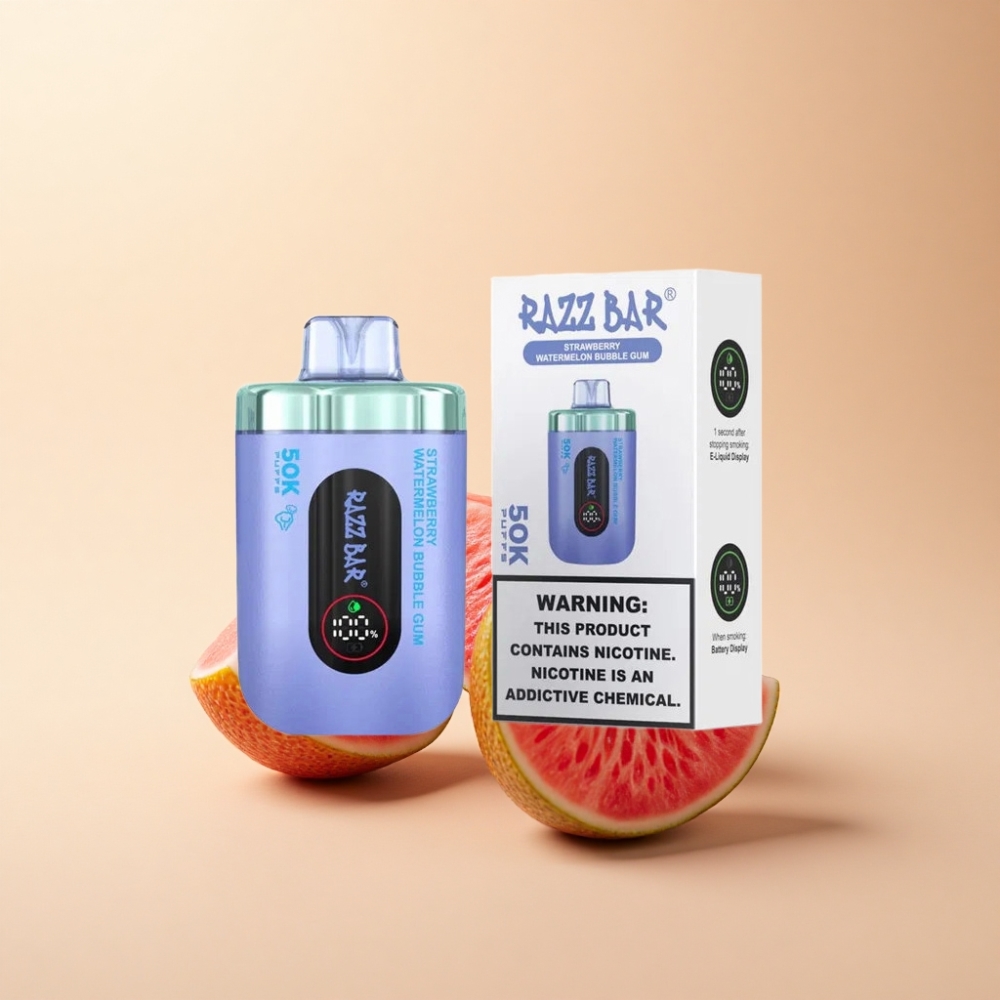 Razz Bar 50K Puffs Type-C Jordbær Vannmelon Tyggis