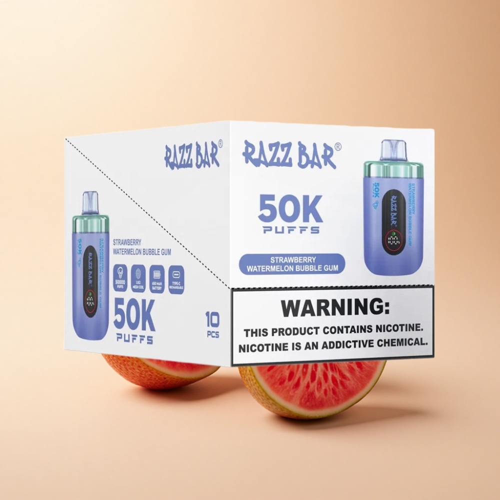 Razz Bar 50K Puffs Type-C Jordbær Vannmelon Tyggis
