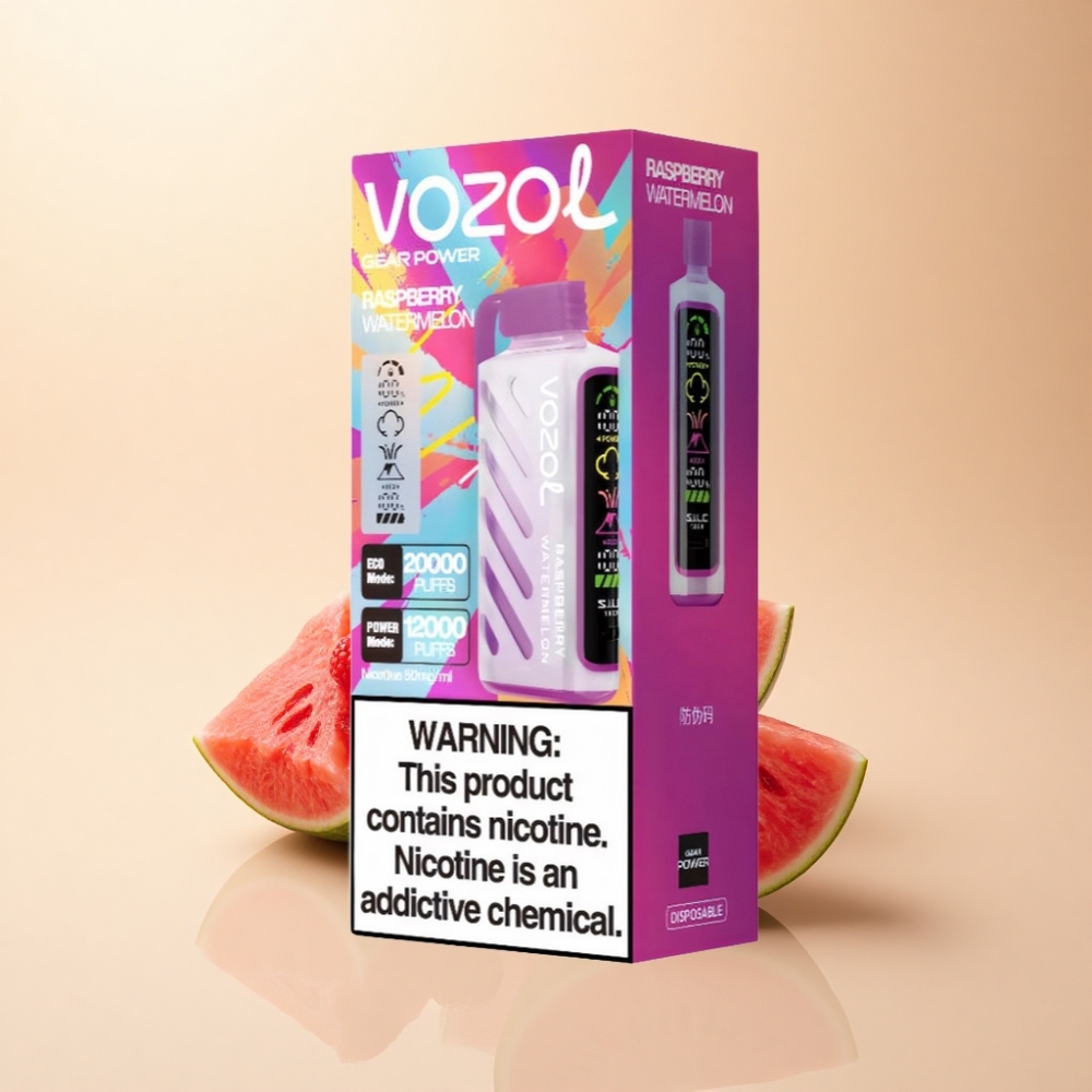 VOZOL Gear Power 20000 Puffs Bringebær Vannmelon Dual Mesh Coil