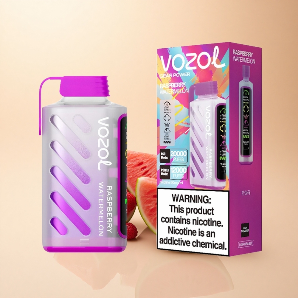 VOZOL Gear Power 20000 Puffs Bringebær Vannmelon Dual Mesh Coil