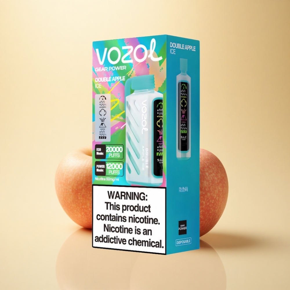 VOZOL Gear Power 20000 Puffs S.i.L.C. Tech Dobbel Eple Is