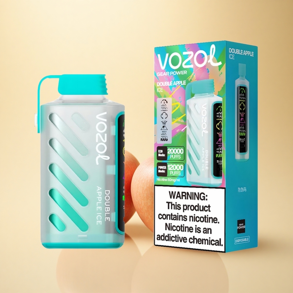 VOZOL Gear Power 20000 Puffs S.i.L.C. Tech Dobbel Eple Is