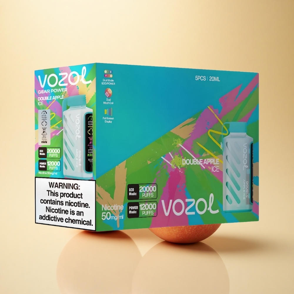 VOZOL Gear Power 20000 Puffs S.i.L.C. Tech Dobbel Eple Is