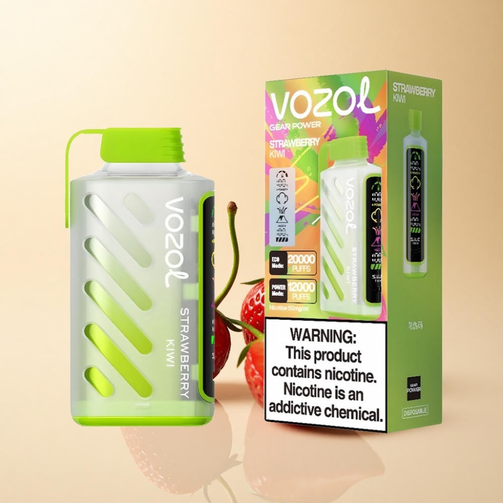 VOZOL Gear Power 20000 Puffs S.i.L.C. Tech Jordbær Kiwi