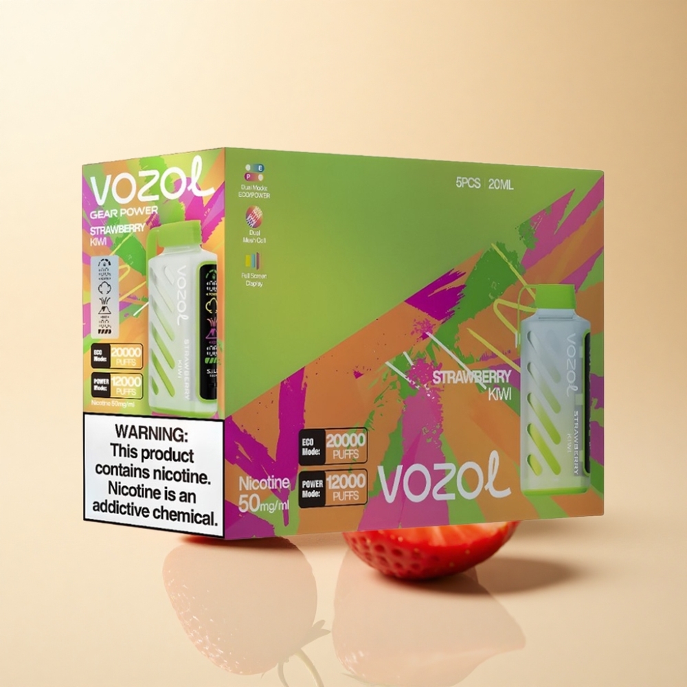 VOZOL Gear Power 20000 Puffs S.i.L.C. Tech Jordbær Kiwi