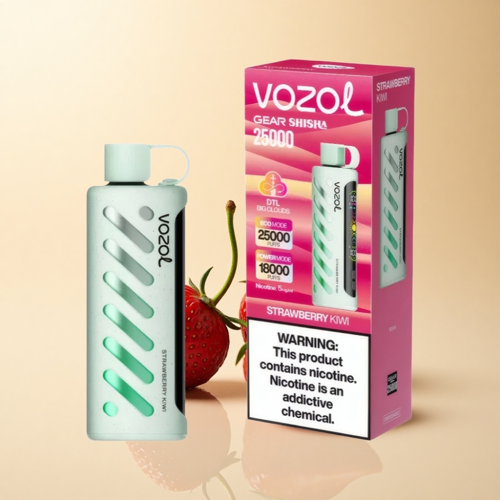 VOZOL Gear Shisha 25000 Puffs 1000mAh Jordbær Kiwi