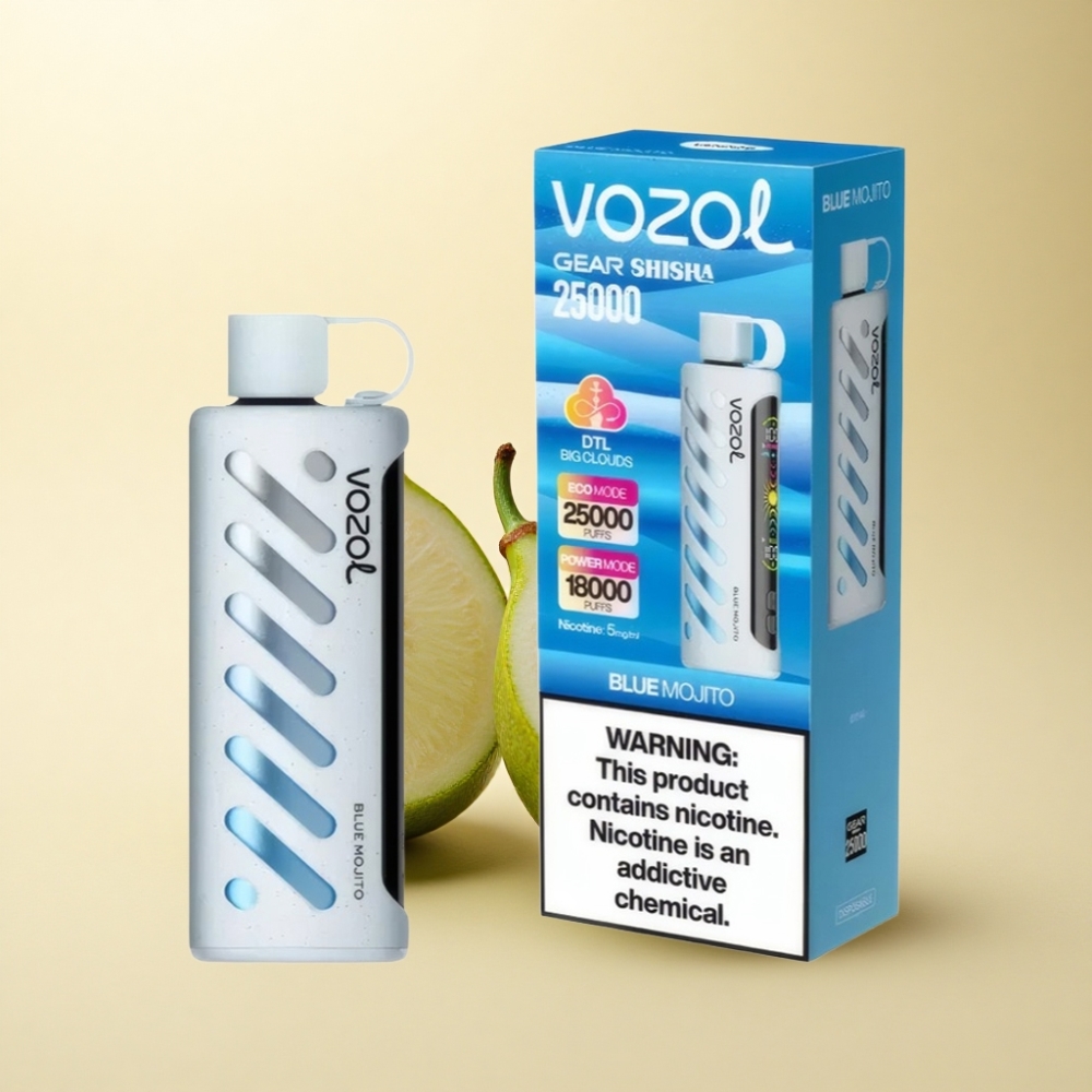 VOZOL Gear Shisha 25000 Puffs S.i.L.C Tech Blå Mojito
