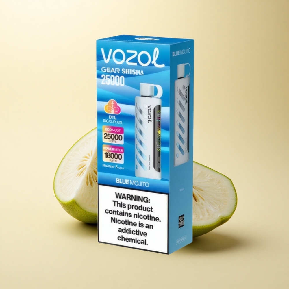 VOZOL Gear Shisha 25000 Puffs S.i.L.C Tech Blå Mojito