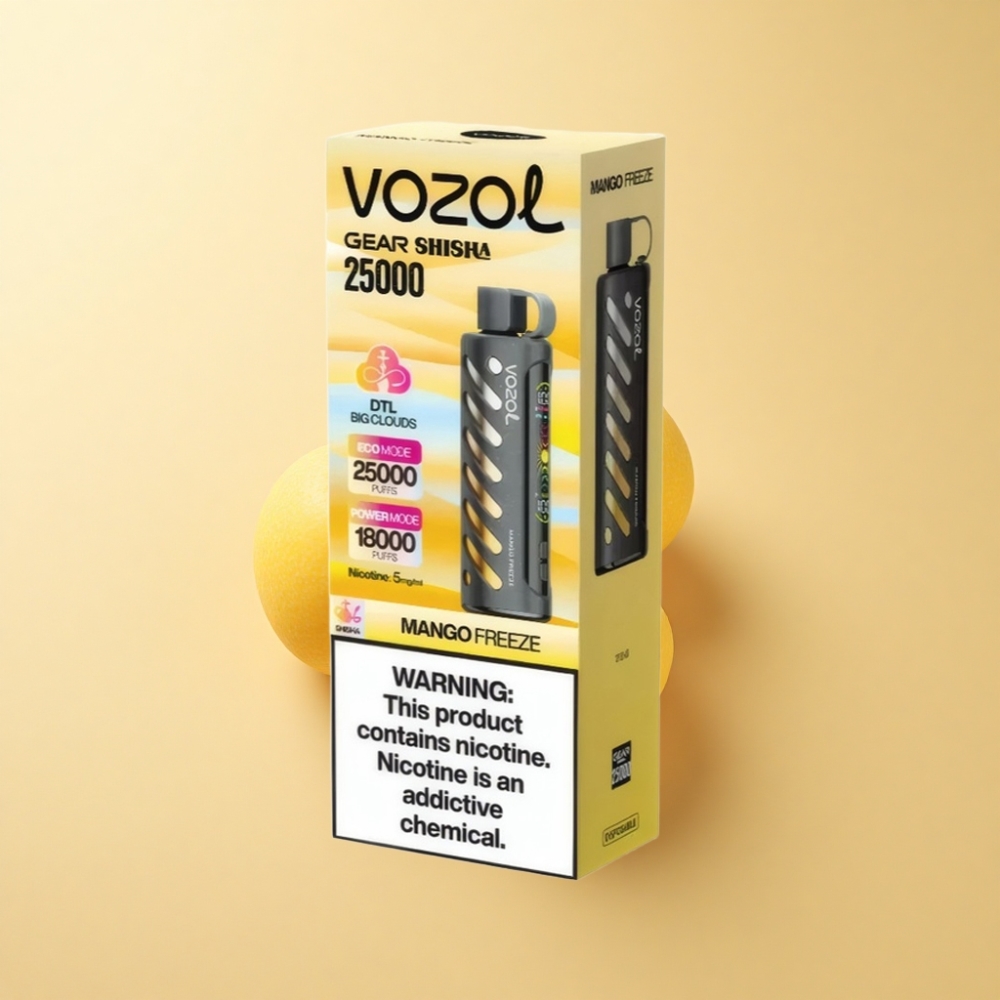 VOZOL Gear Shisha 25000 Puffs S.i.L.C Tech Mango Frost