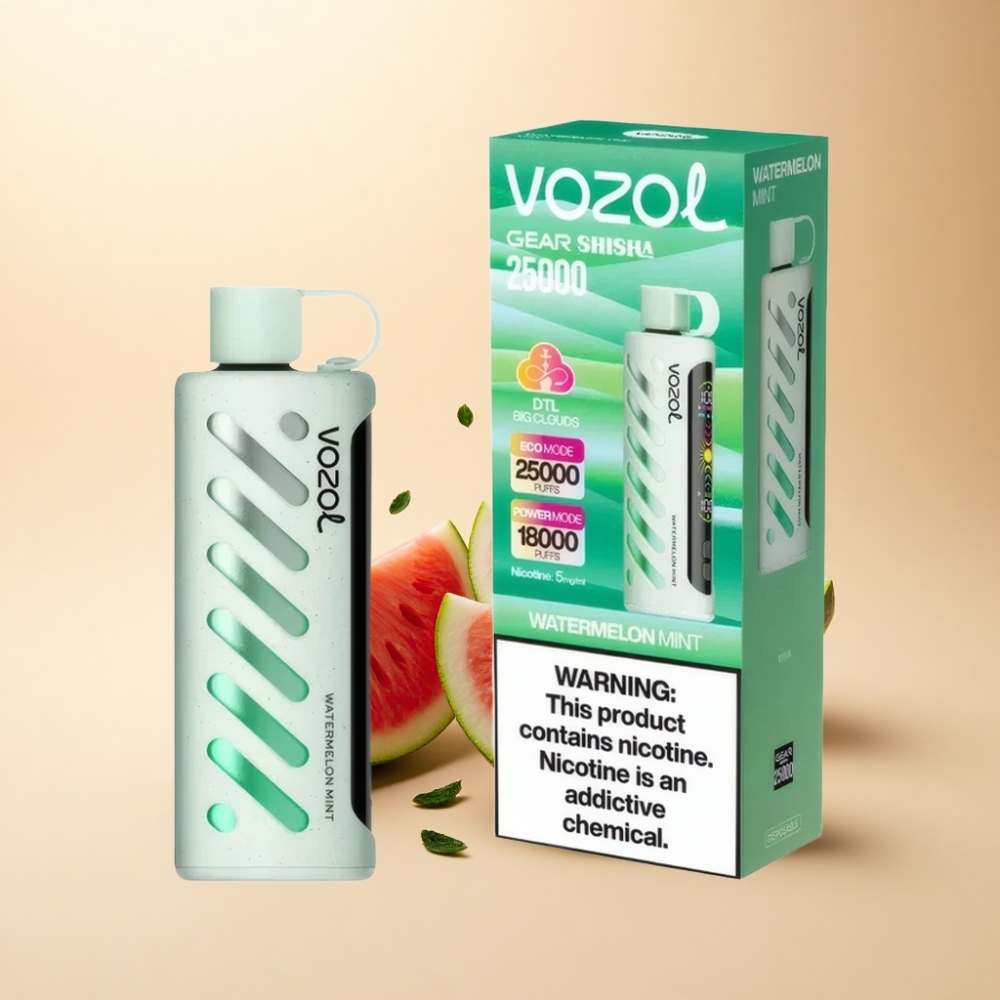 VOZOL Gear Shisha 25000 Puffs S.i.L.C Tech Vannmelon Mynte