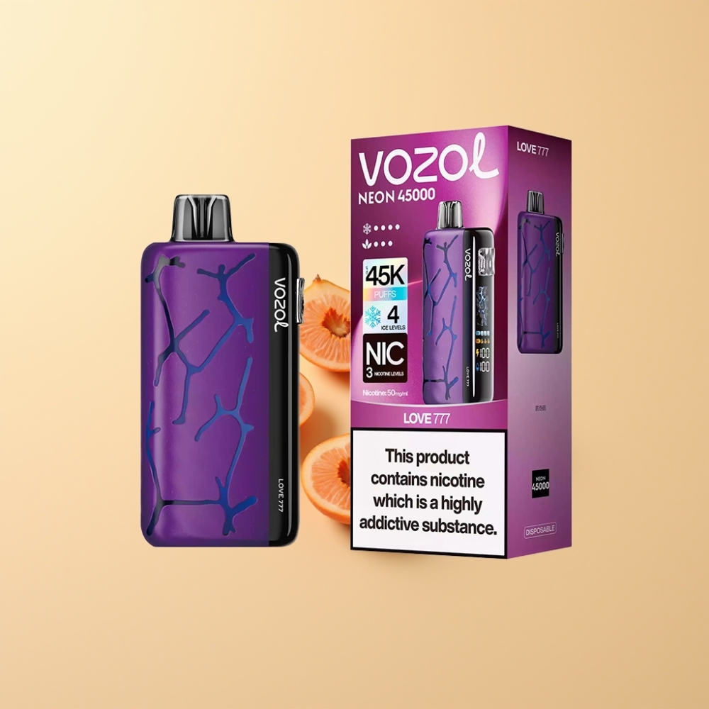 Vozol Neon 45K 45000 Puffs Justerbar Is 4 Modus Kjærlighet 777 Engangs Vape
