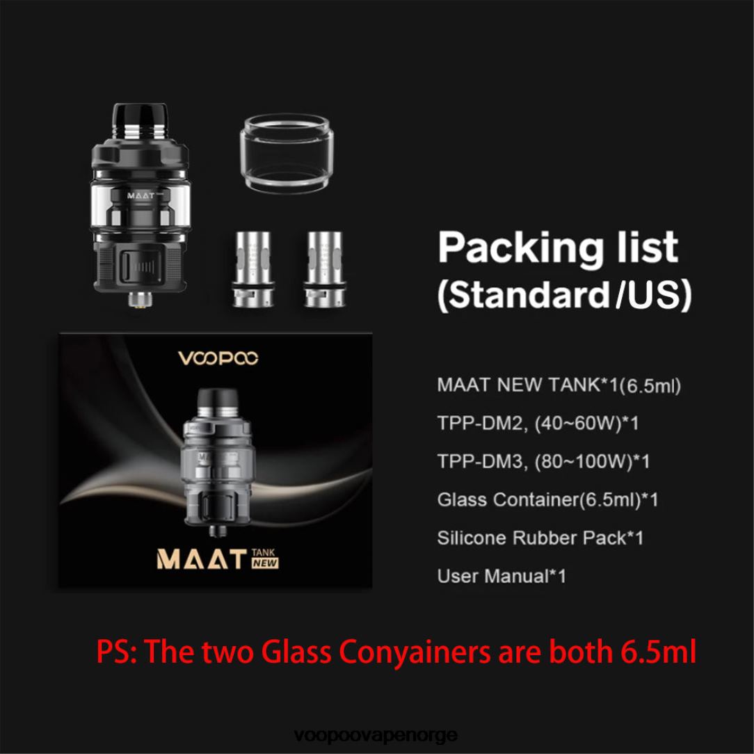 VOOPOO MAAT tank ny 64N0H511 svart - VOOPOO Vape Juice Norge