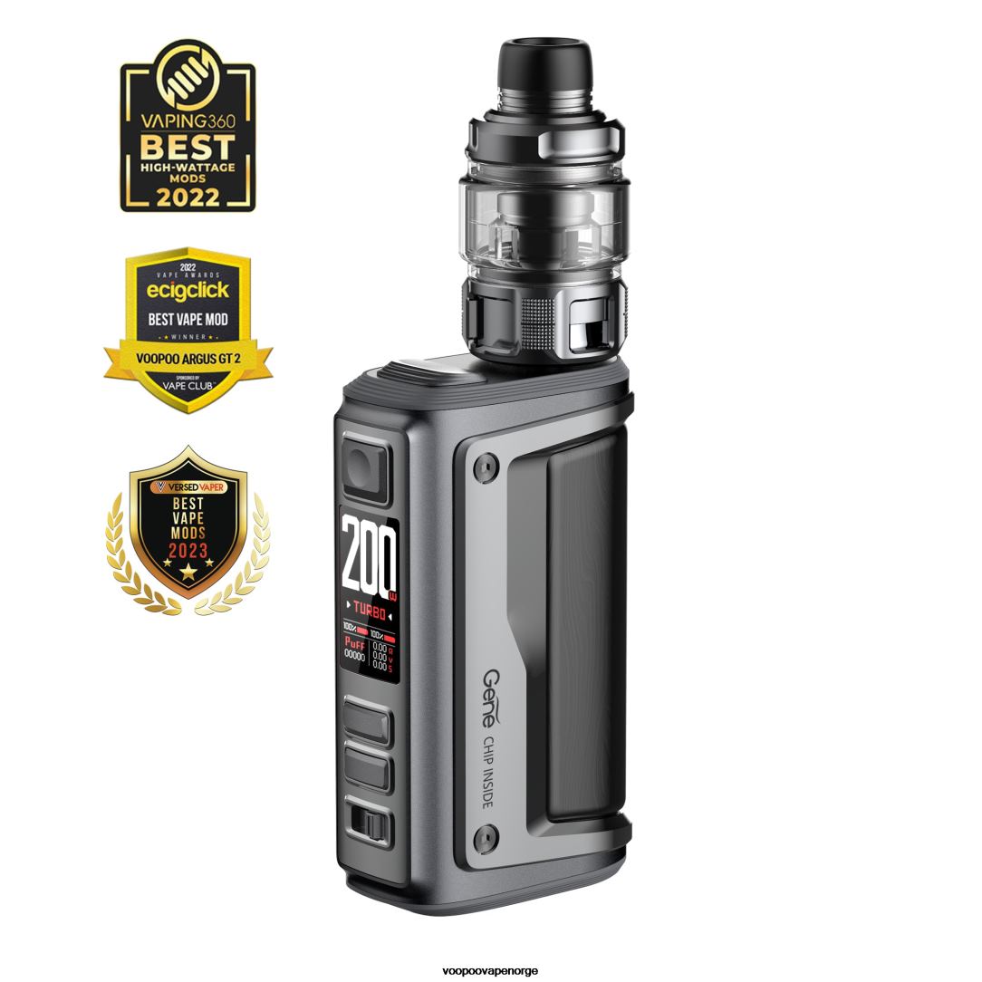 VOOPOO ARGUS GT II tanksett 64N0H1 grafitt - VOOPOO Vape Juice Norge