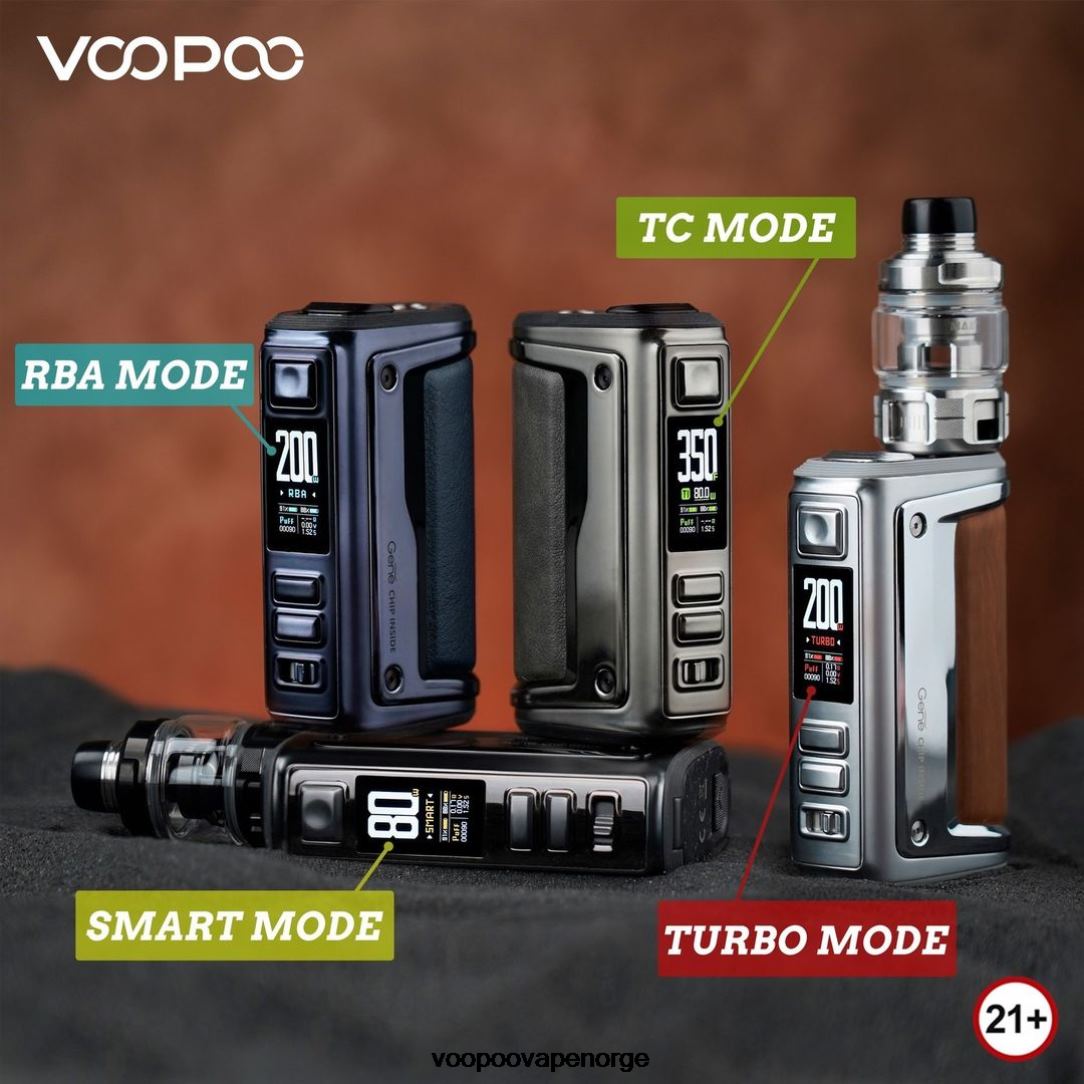 VOOPOO ARGUS GT II tanksett 64N0H1 grafitt - VOOPOO Vape Juice Norge